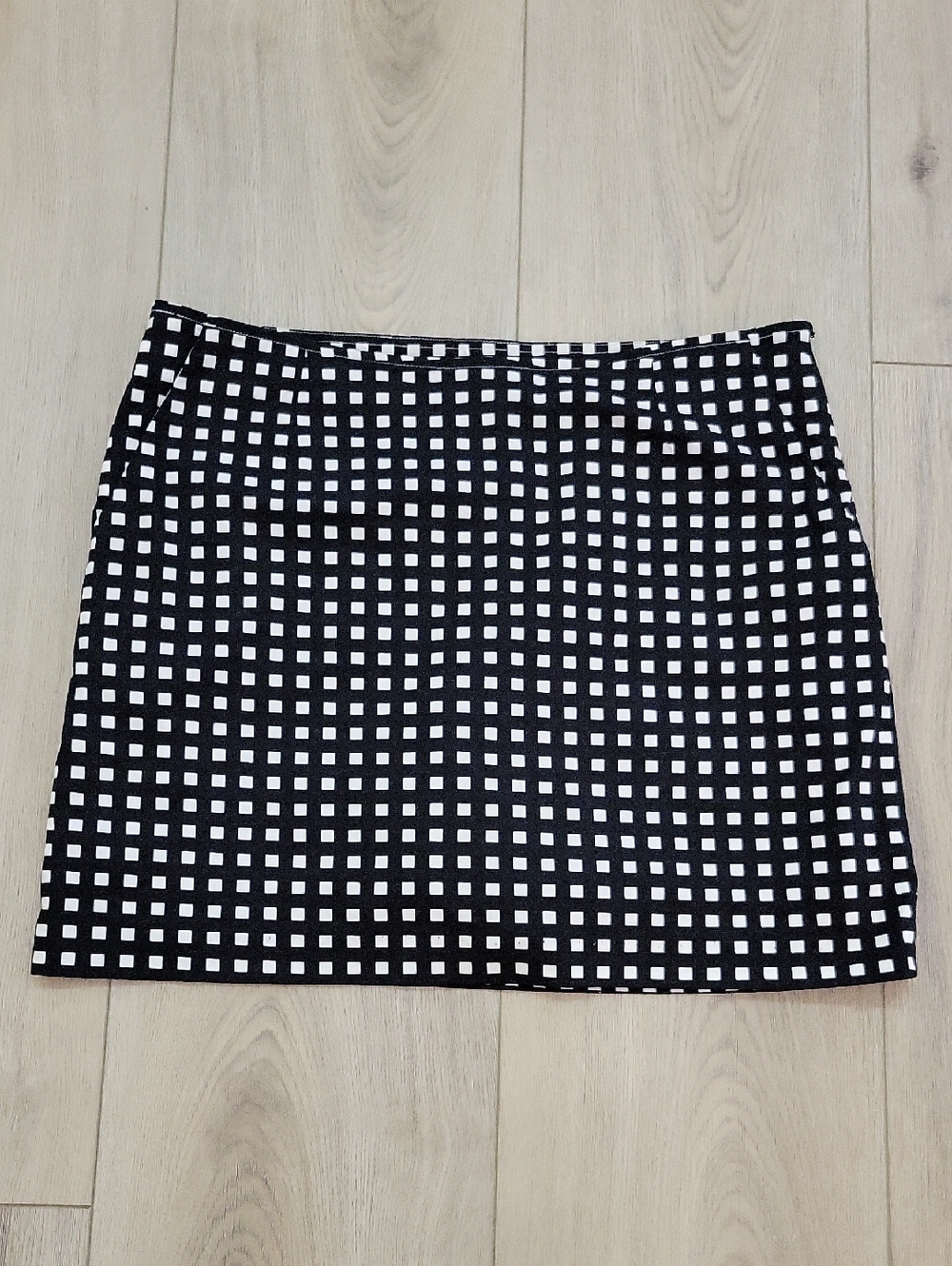 Golftini The Ace Black and White Gingham-Check Mini Golf Skort